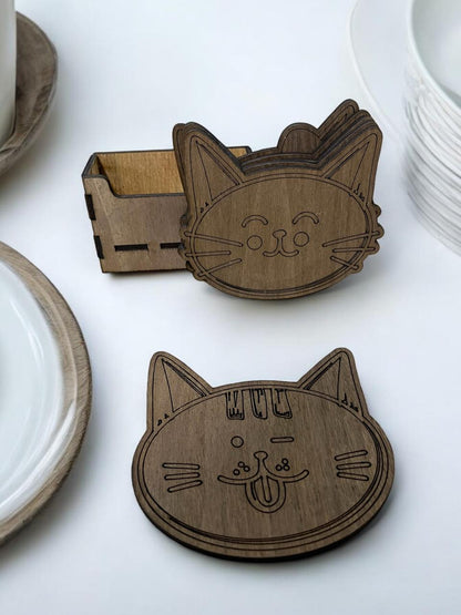 Posavasos en forma de Gato